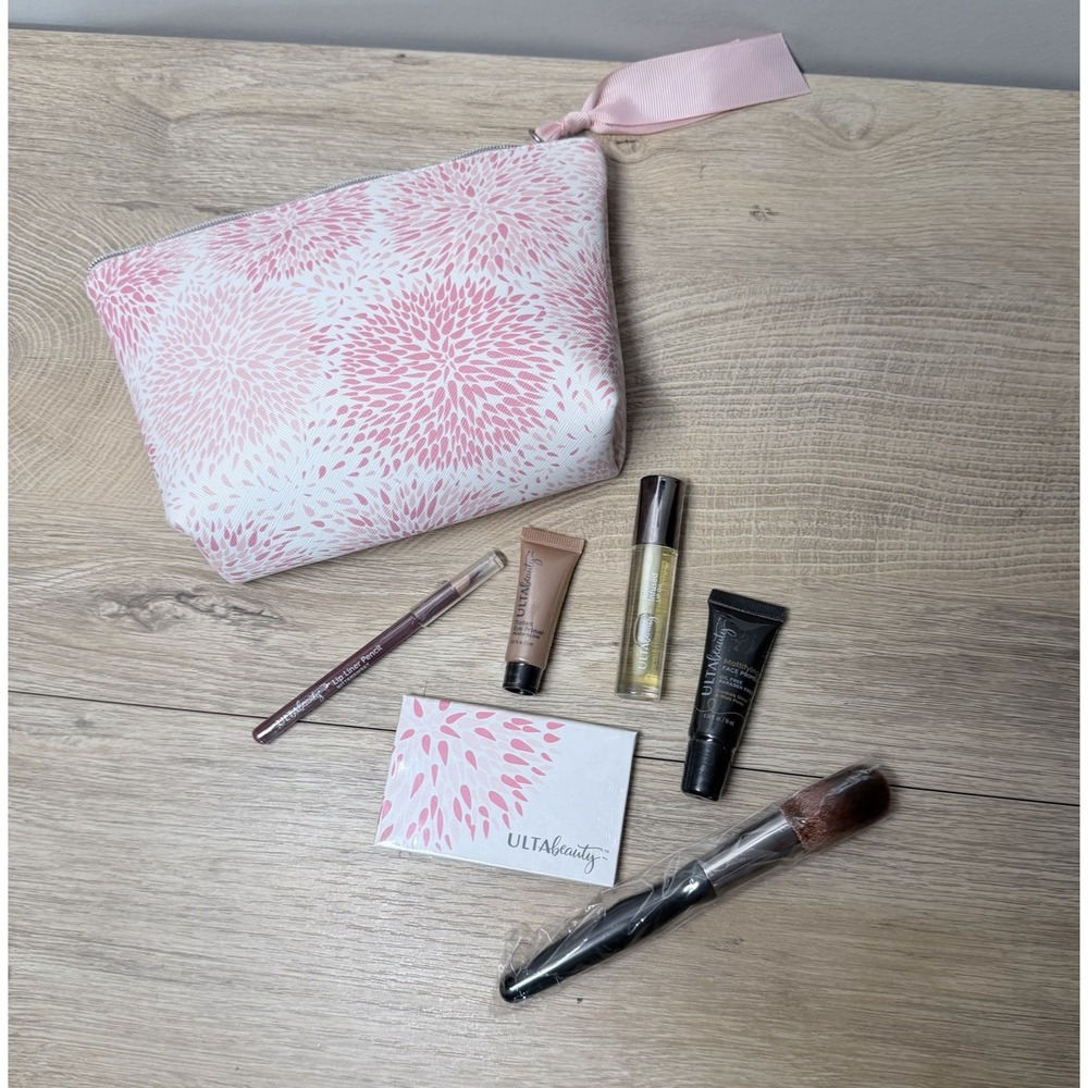Ulta Beauty Makeup Gift Set Cosmetic Bag Brush Lip Gloss Liner Assorted Lot